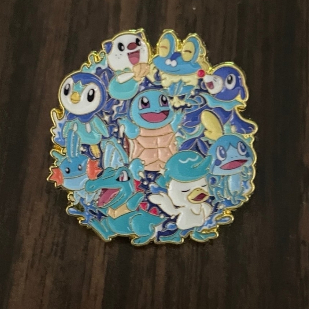 Pokemon Blue and Gold Enamel Pin Squirtle